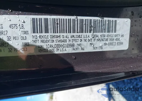 2017 Jeep Compass Sport 4X4 from USA, damaged, VIN 1C4NJDBBXHD169908